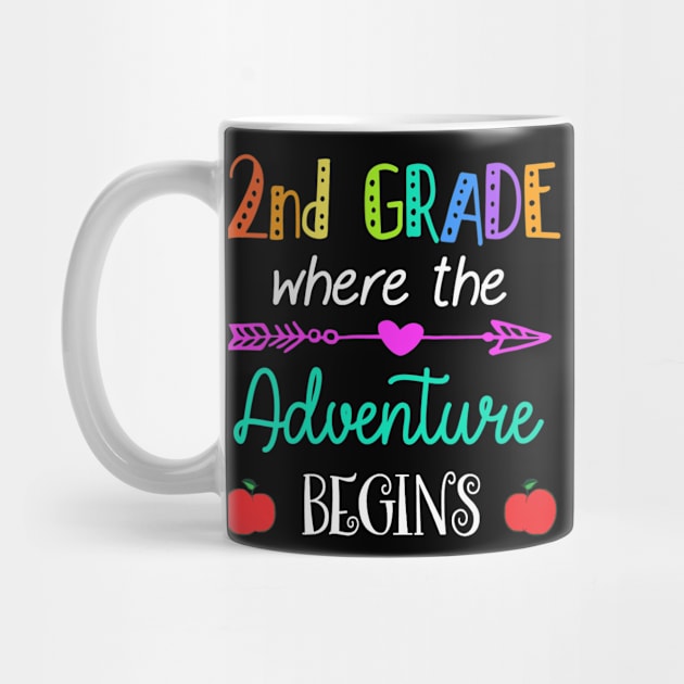 Womens 1st Day of School - 2nd Grade Adventure Begins Teachers Kids by Ortizhw